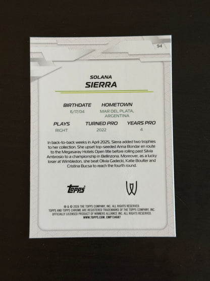 2026 Topps Chrome Solana Sierra