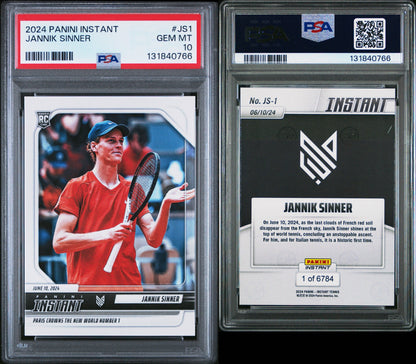 2024 Panini Instant Jannik Sinner PSA 10