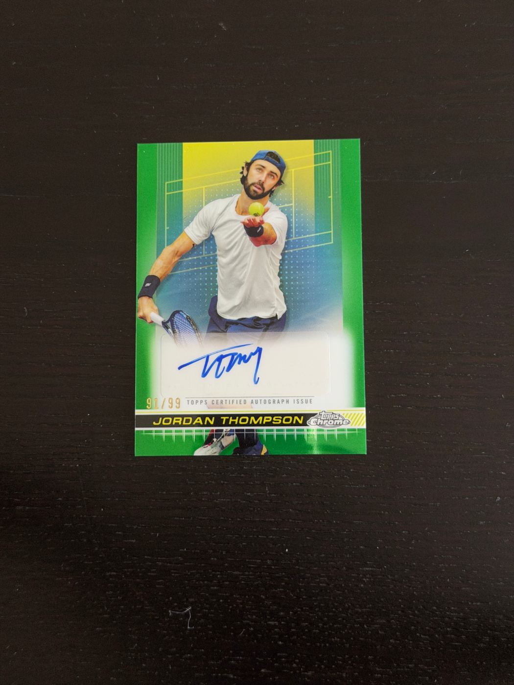 2024 Topps Chrome Jordan Thompson Green Auto /99