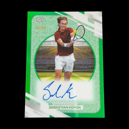 2026 Topps Chrome Sebastian Korda Green Auto /99