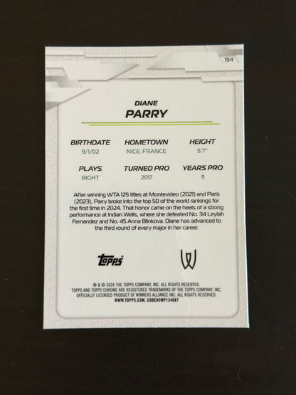 2026 Topps Chrome Diane Parry