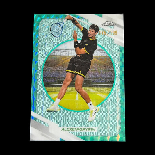 2026 Topps Chrome Alexei Popyrin Aqua Geometric /199