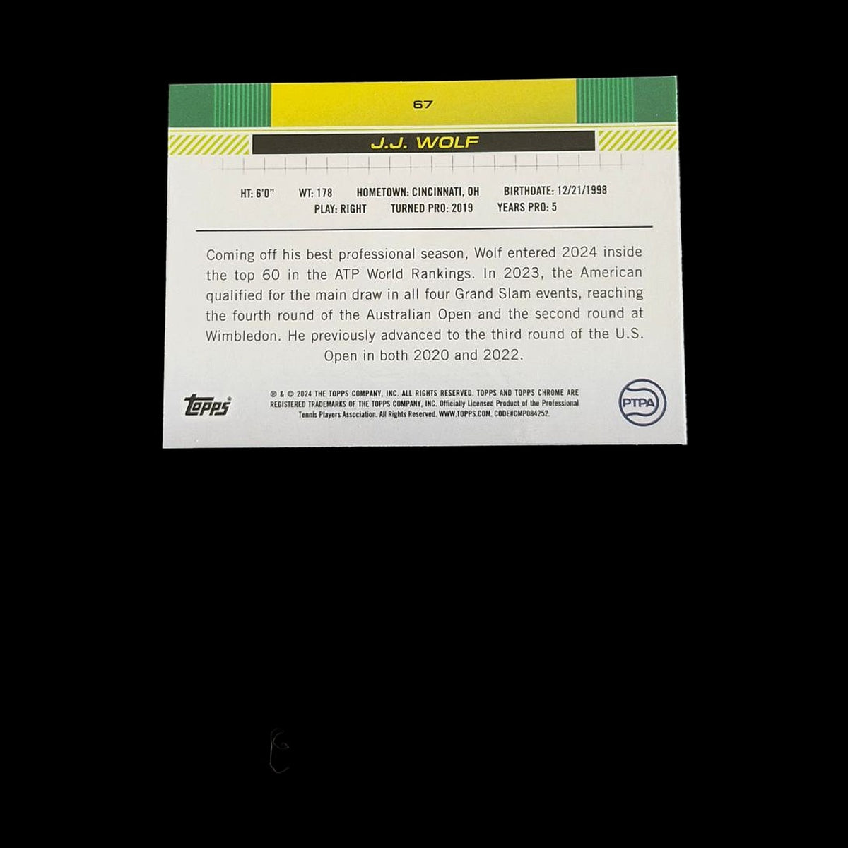 2024 Topps Chrome J.J. Wolf Aqua /299