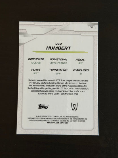 2026 Topps Chrome Ugo Humbert