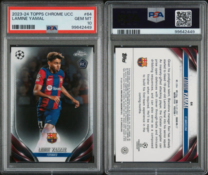 2023 Topps Chrome UCC Lamine Yamal PSA 10