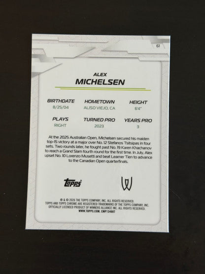 2026 Topps Chrome Alex Michelsen