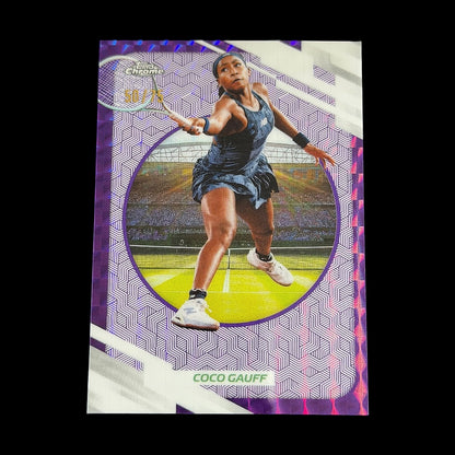 2026 Topps Chrome Coco Gauff Purple Geometric /75