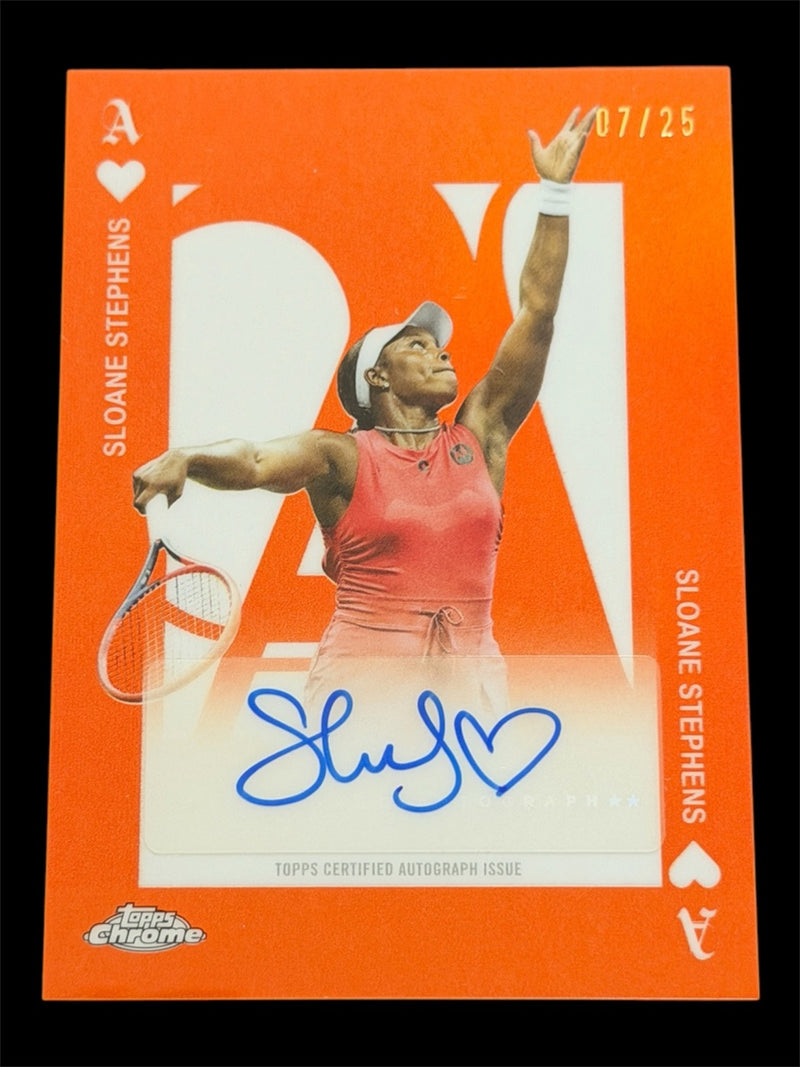 2025 Topps Chrome Sloane Stephens Orange Aces Auto /25