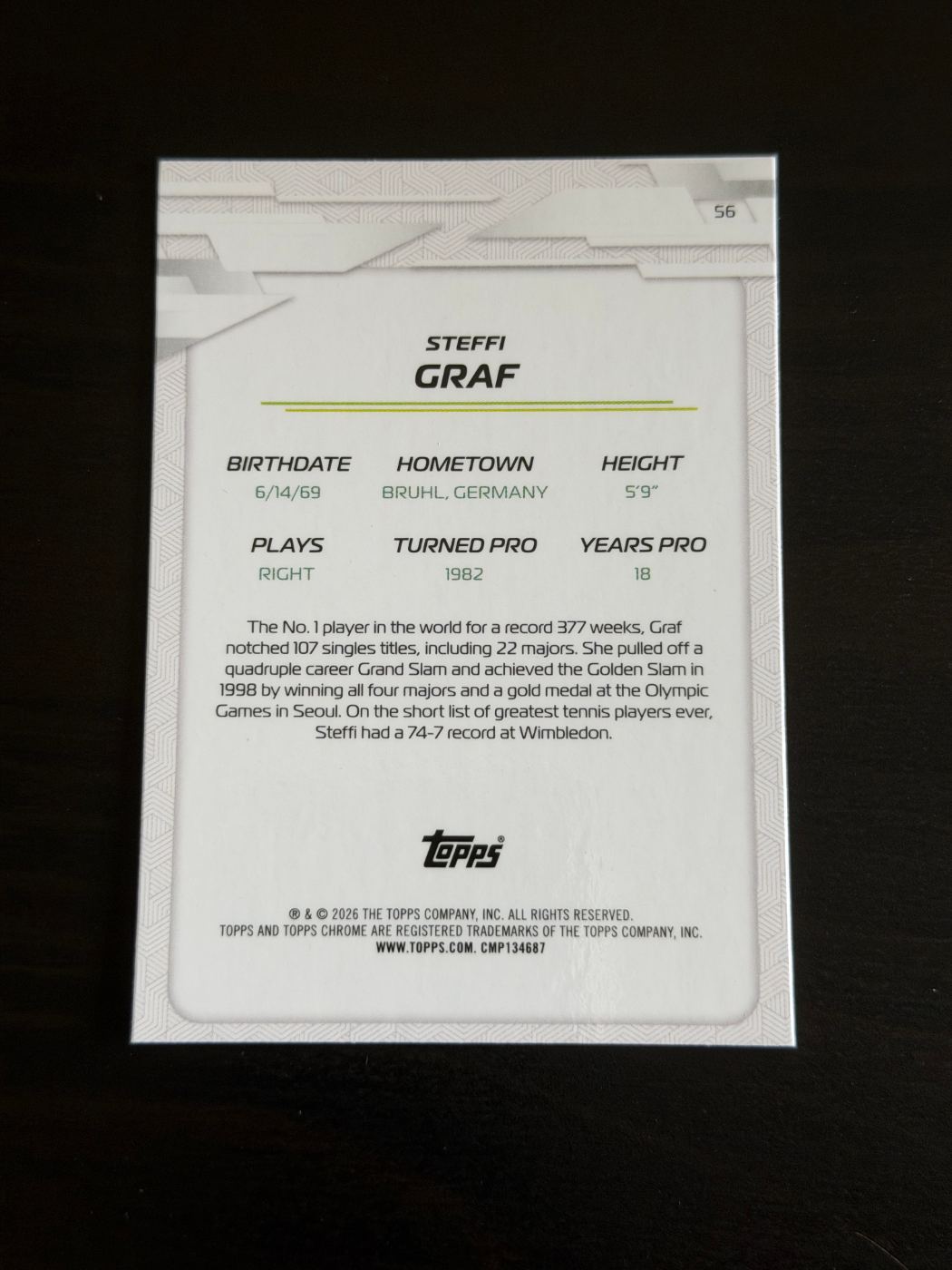 2026 Topps Chrome Steffi Graf Geometric
