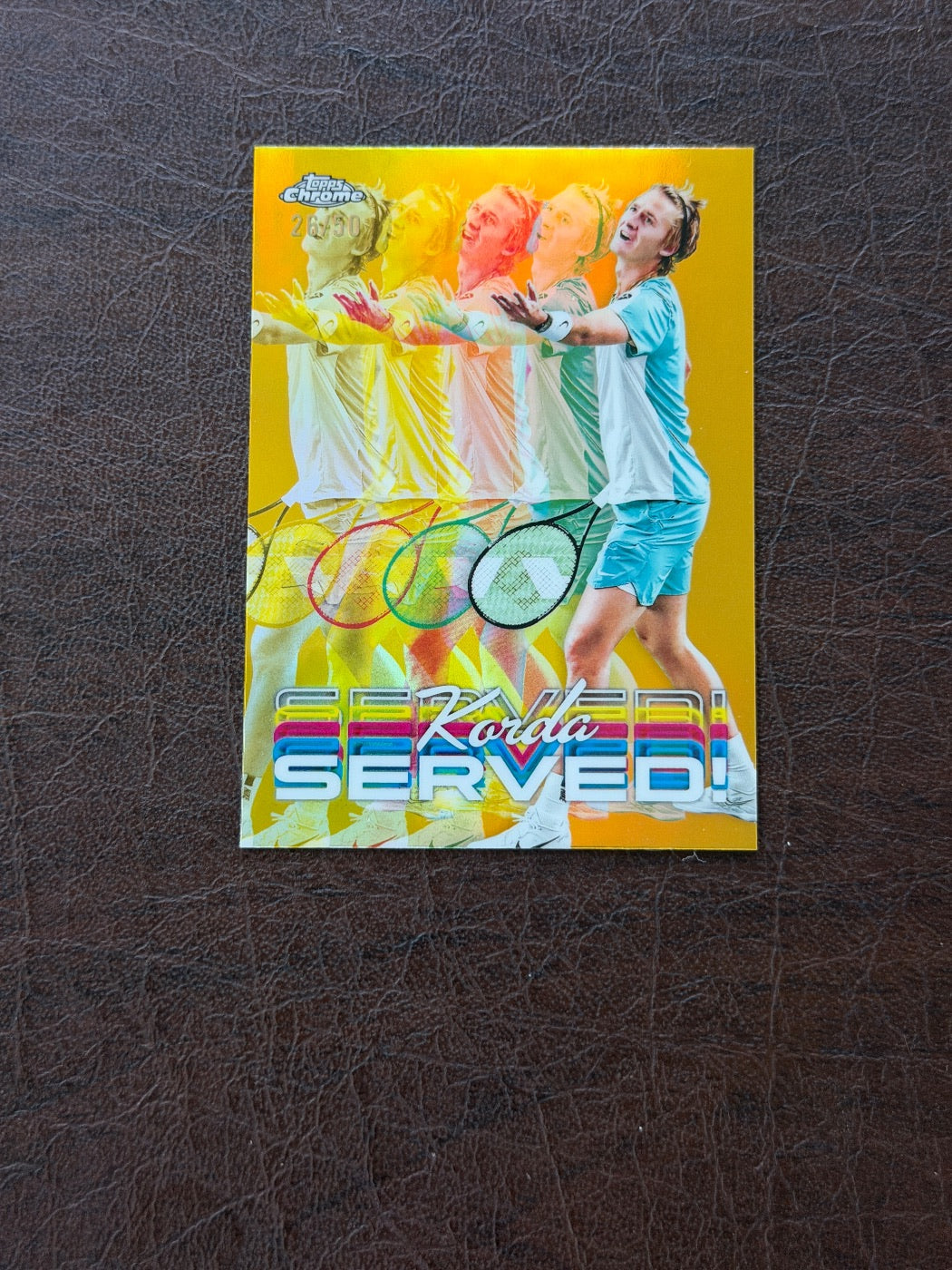 2024 Topps Chrome Sebastian Korda Gold Served /50