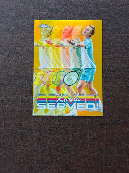 2024 Topps Chrome Sebastian Korda Gold Served /50