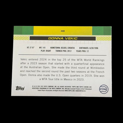 2024 Topps Chrome Donna Vekic Lime Green /399