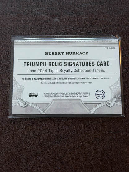 2024 Topps Royalty Hubert Hurkacz Triumph Relic Signatures /75