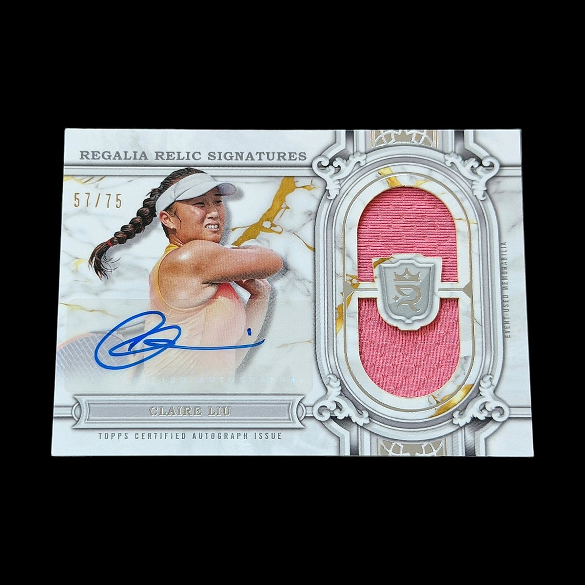 2024 Topps Royalty Claire Liu Regalia Relic Signatures /75