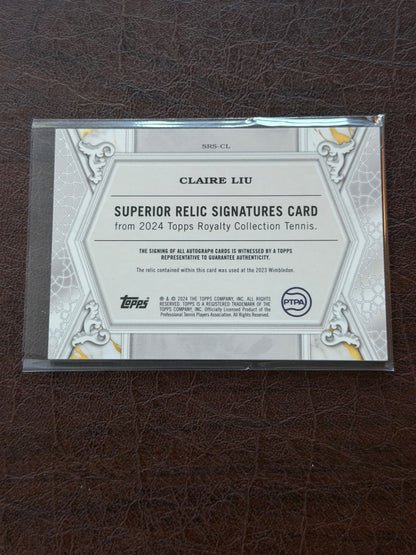 2024 Topps Royalty Claire Liu Superior Relic Signatures /75