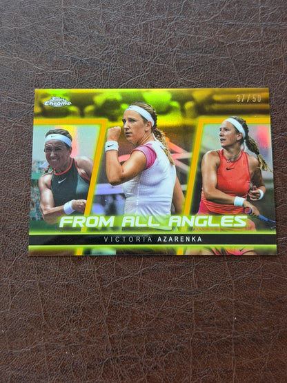 2025 Topps Chrome Victoria Azarenka Gold From All Angles /50