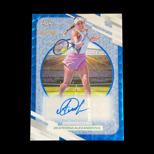 2026 Topps Chrome Ekaterina Alexandrova Blue Geometric Auto /150