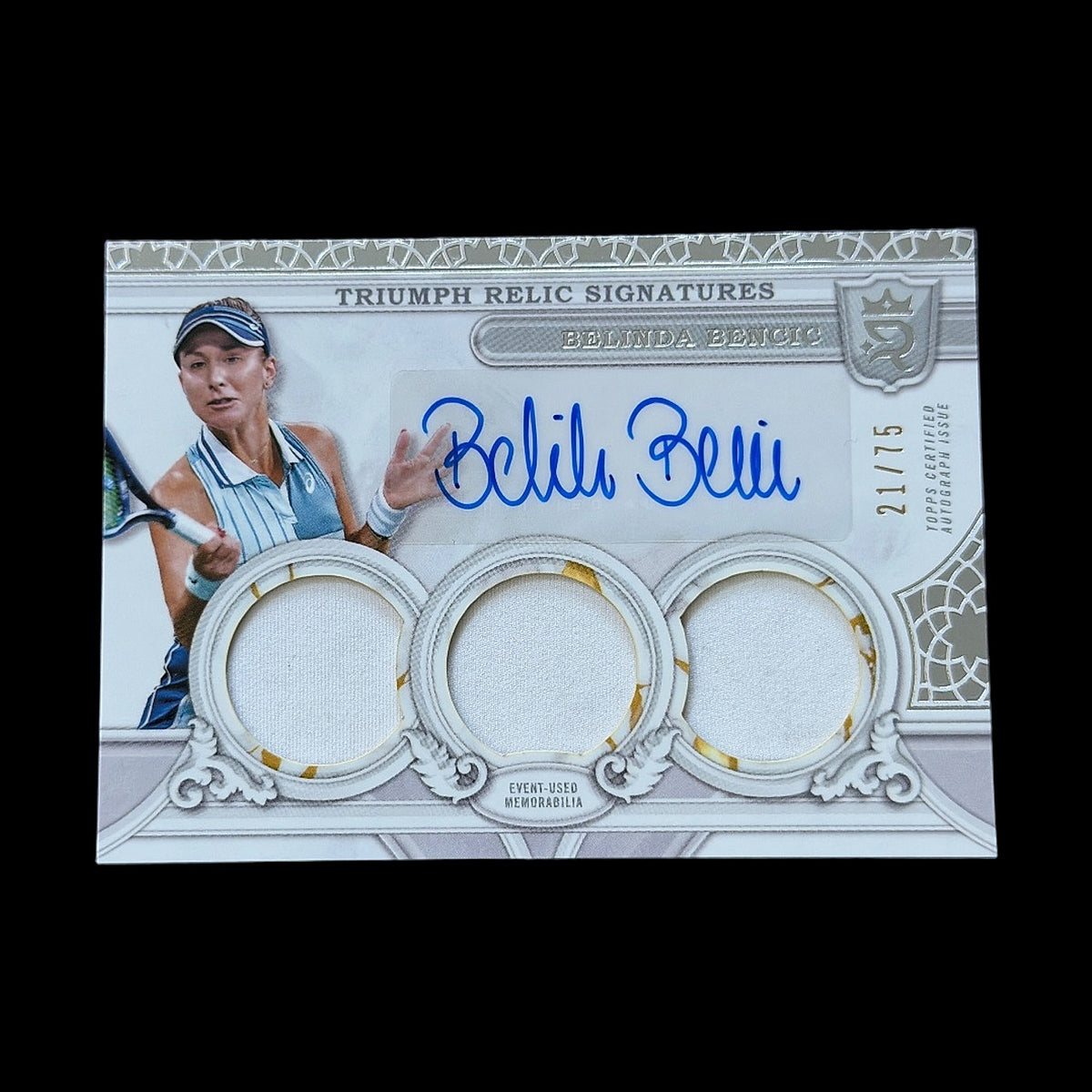 2024 Topps Royalty Belinda Bencic Triumph Relic Signatures /75