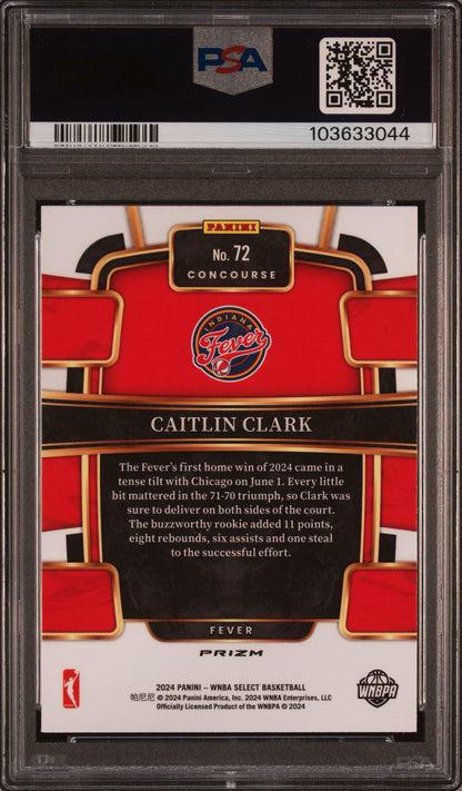 2024 Select WNBA Caitlin Clark Silver Prizm PSA 9