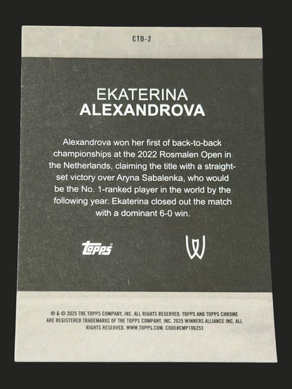 2025 Topps Chrome Tennis Geometric Captured Ekaterina Alexandrova