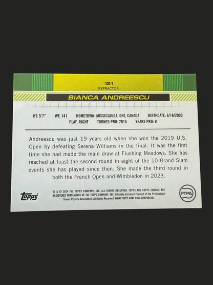 2024 Topps Chrome Refractor Bianca Andreescu