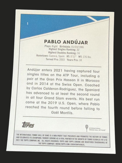 2021 Topps Chrome Tennis Pablo Andujar