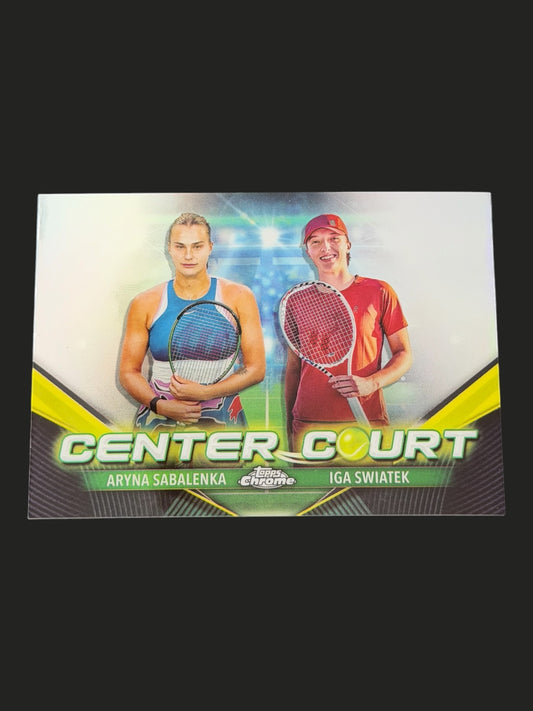 2024 Topps Chrome Tennis Center Court Aryna Sabalenka & Iga Swiatek
