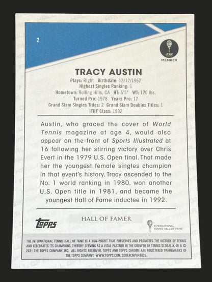 2021 Topps Chrome Tennis Tracy Austin