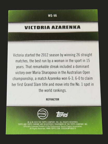 2024 Topps Graphite Winning Streaks Refractor Victoria Azarenka