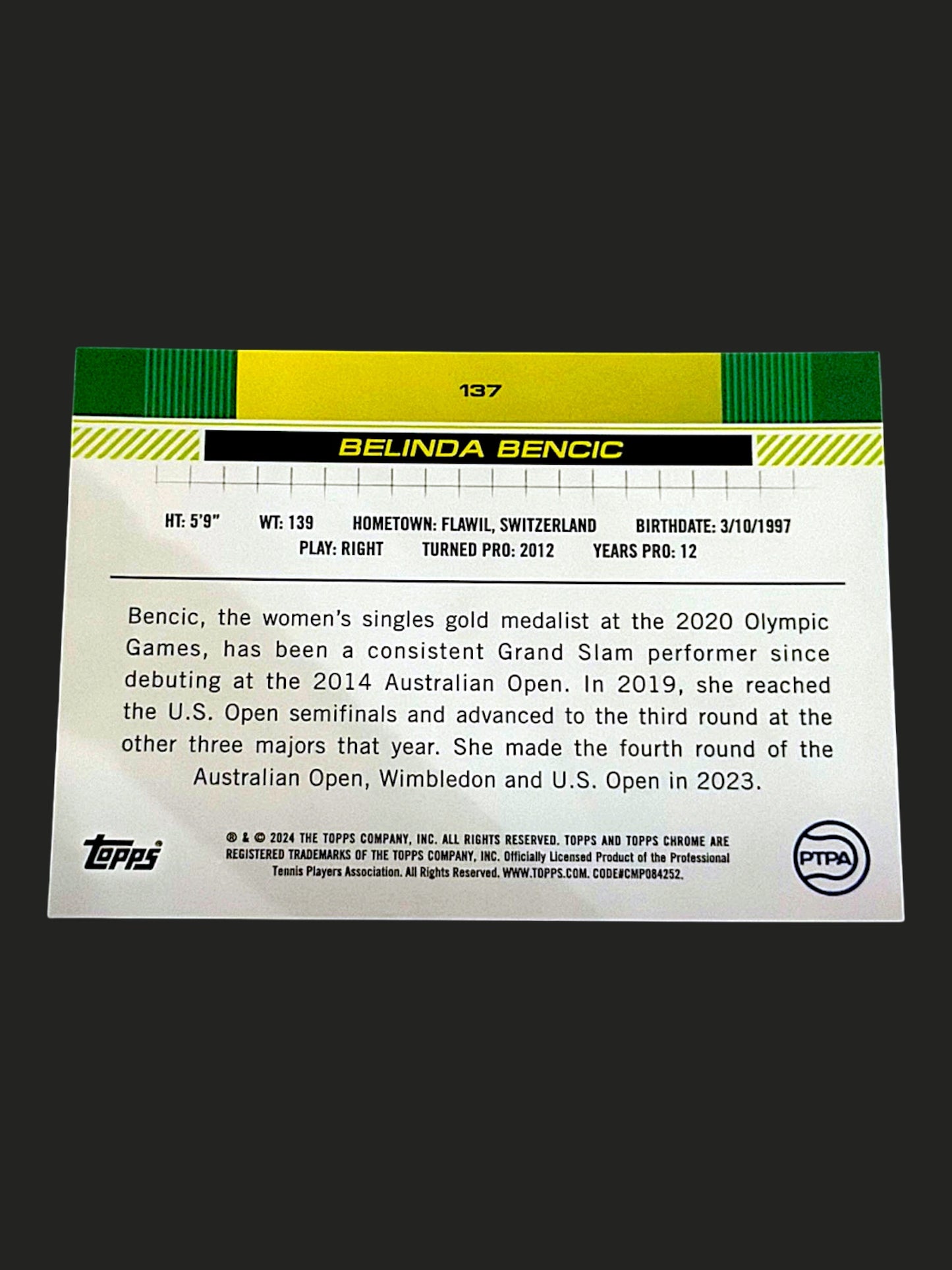 2024 Topps Chrome Belinda Bencic