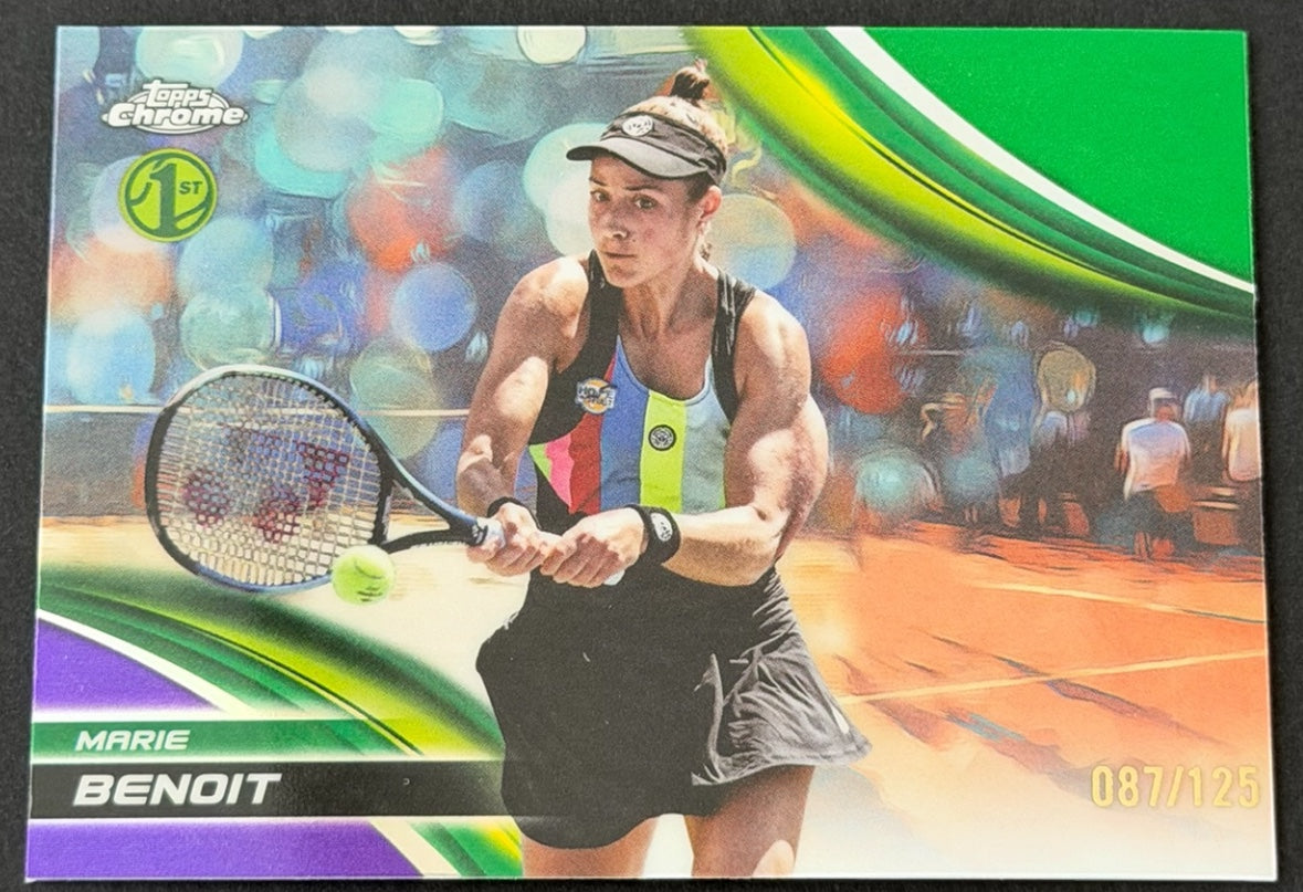2025 Topps Chrome Tennis Purple Green Refractor 87/125 Marie Benoit