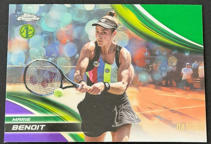 2025 Topps Chrome Tennis Purple Green Refractor 87/125 Marie Benoit