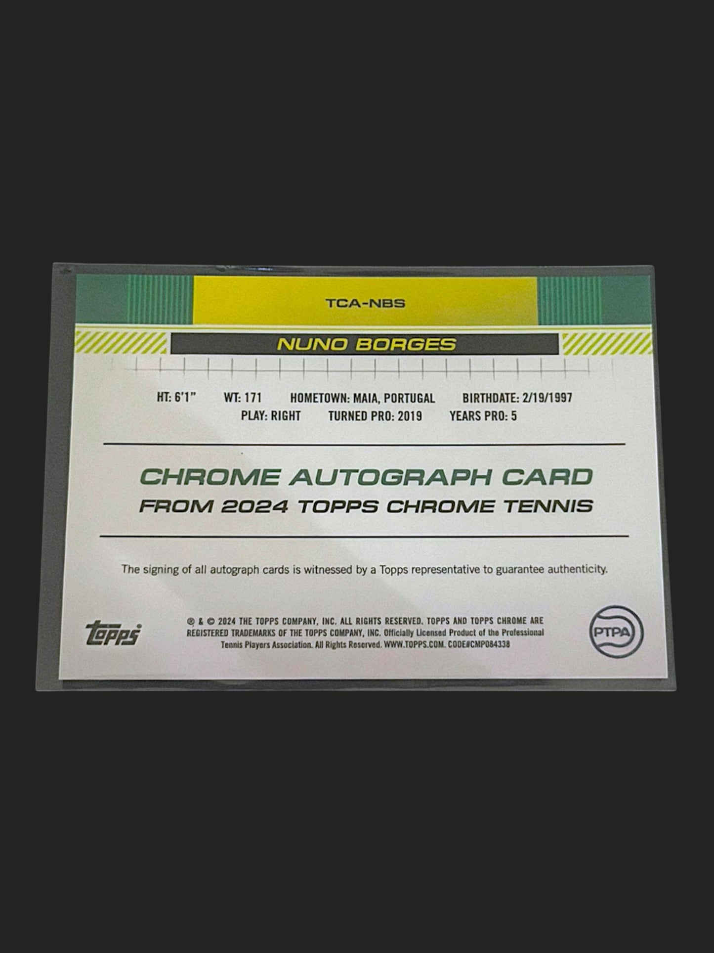 2024 Topps Chrome Autograph Nuno Borges