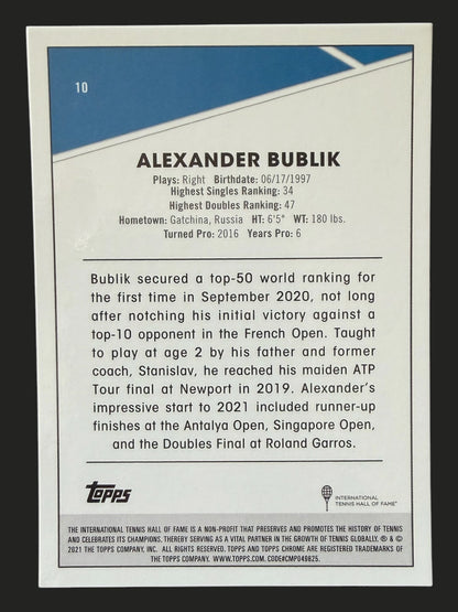 2021 Topps Chrome Alexander Bublik