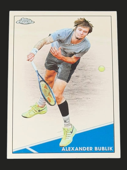 2021 Topps Chrome Alexander Bublik tennis card