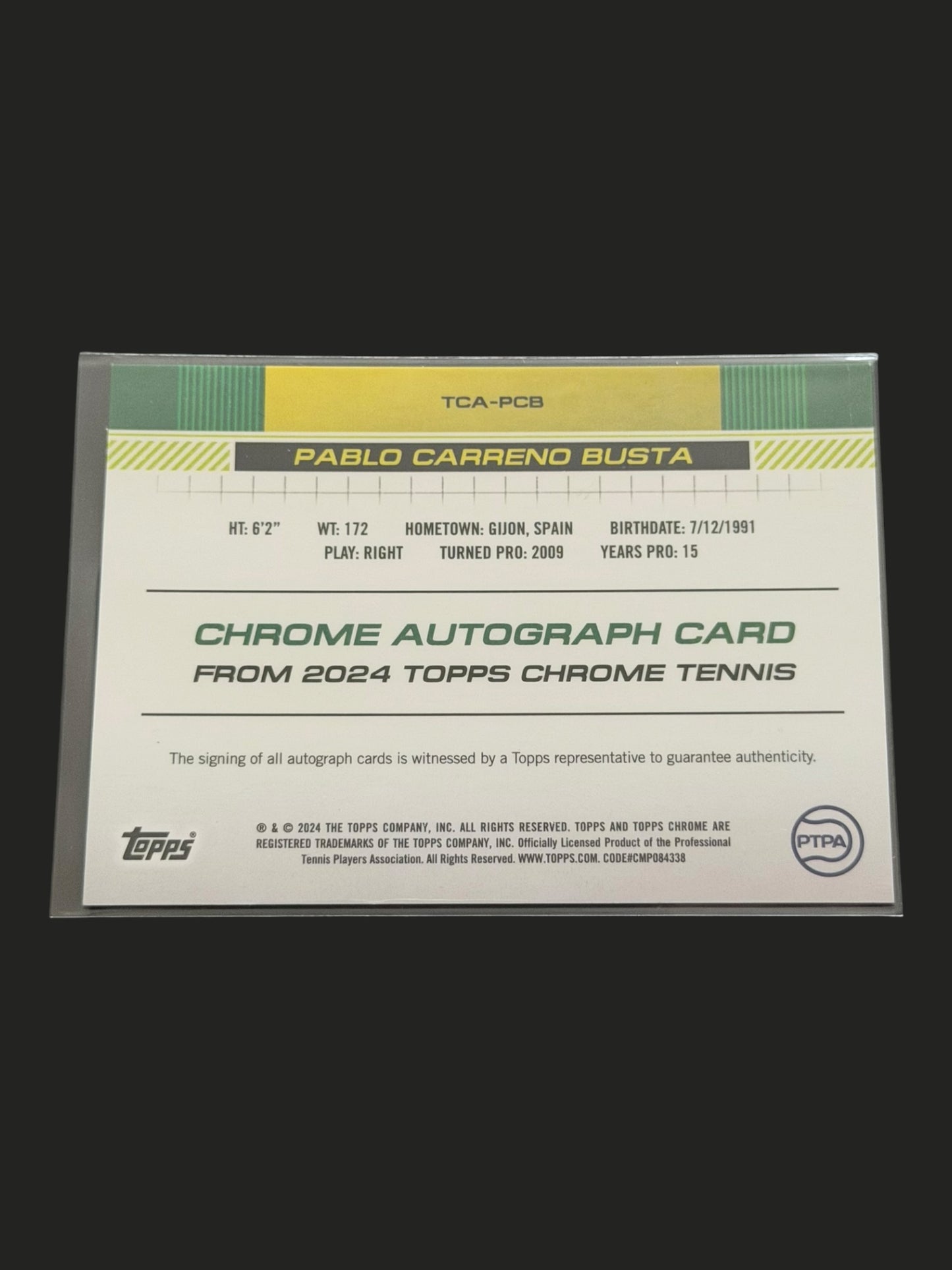 2024 Topps Chrome Autograph Pablo Carreno Busta