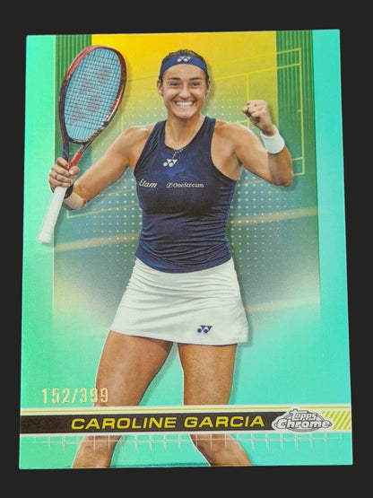 2024 Topps Chrome Tennis Aqua Refractor /399 Caroline Garcia