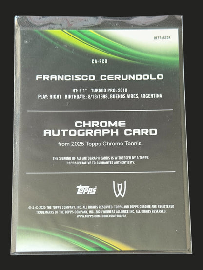 2025 Topps Chrome Autograph Francisco Cerundolo