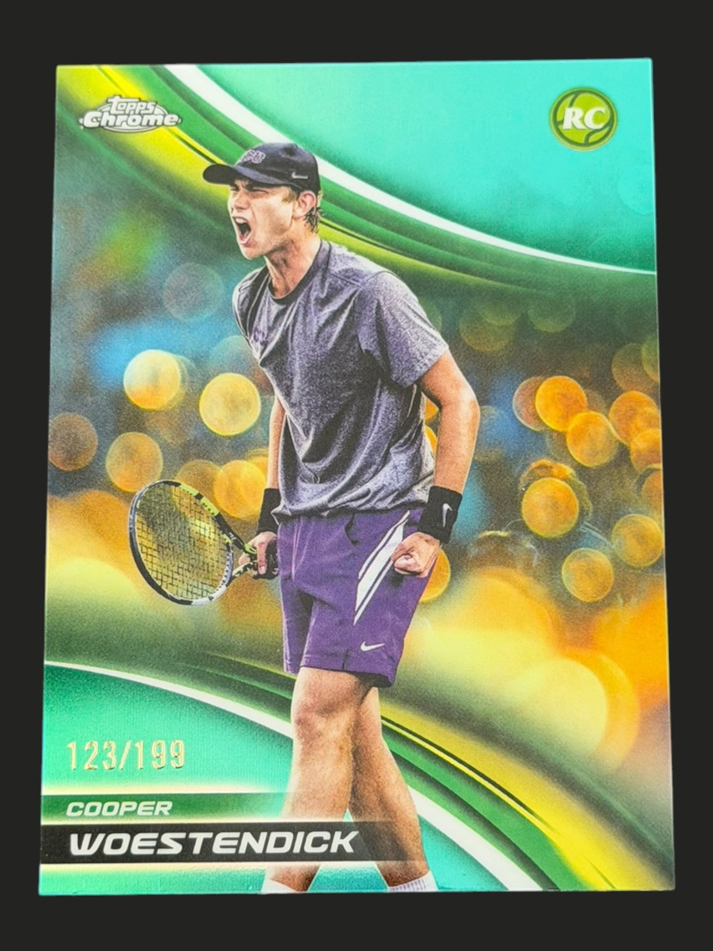 2025 Topps Chrome Tennis Aqua Refractor 123/199 Cooper Woestendick