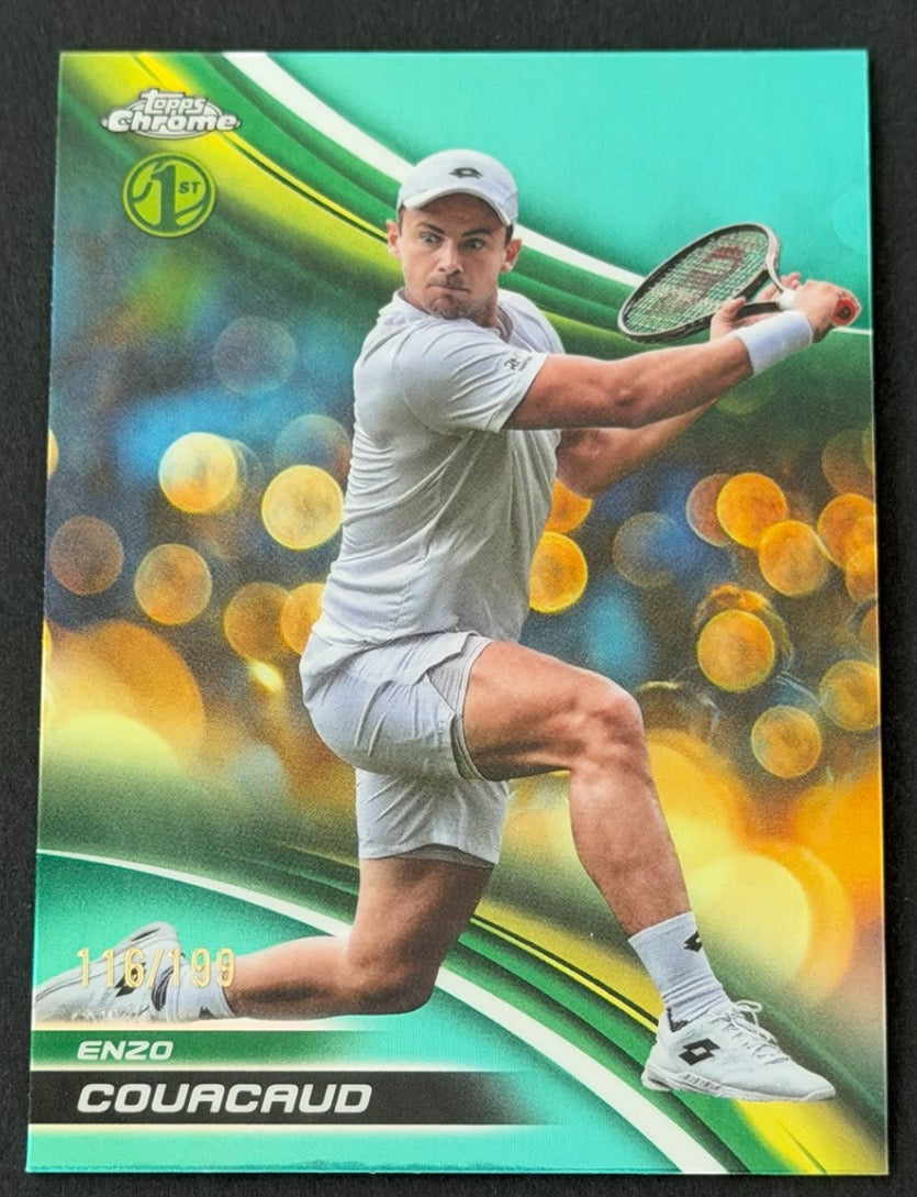 2025 Topps Chrome Tennis Aqua Refractor 116/199 Enzo Couacaud