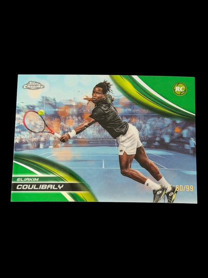 2025 Topps Chrome Tennis Green Refractor 80/99 Eliakim Coulibaly