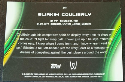 2025 Topps Chrome Tennis Green Refractor 80/99 Eliakim Coulibaly