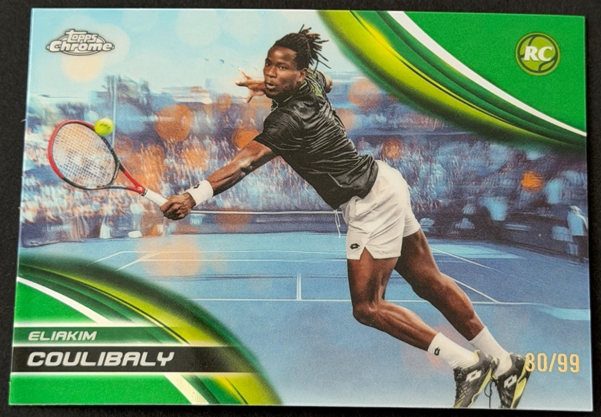 2025 Topps Chrome Tennis Green Refractor 80/99 Eliakim Coulibaly