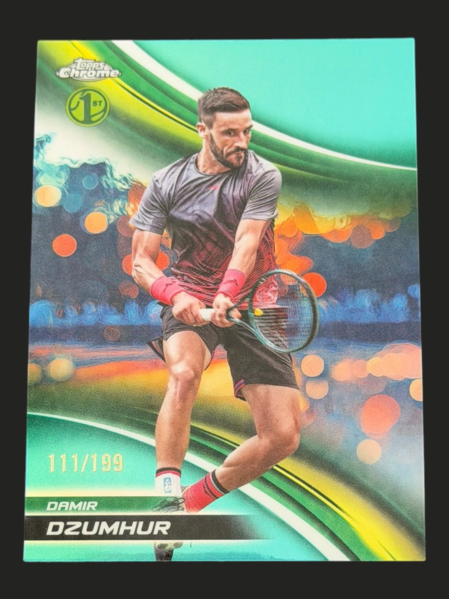 2025 Topps Chrome Tennis Aqua Refractor 111/199 Damir Dzumhur