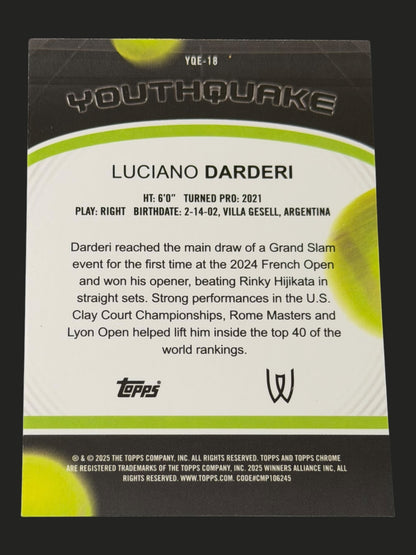 2025 Topps Chrome Youthquake Luciano Darderi