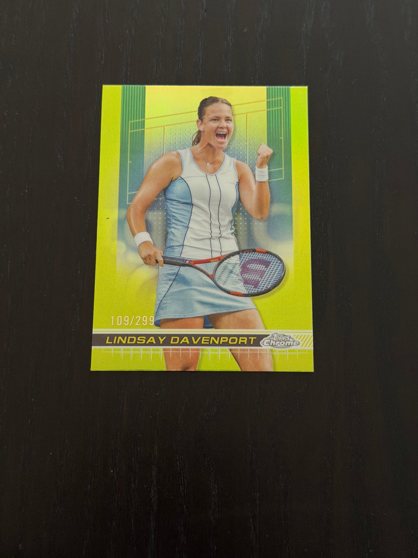 2024 Topps Chrome Tennis Lime Green Refractor 109/299 Lindsay Davenport