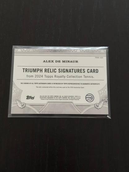 2024 Topps Royalty Gold Triumph Relic Signatures 09/10 Alex de Minaur