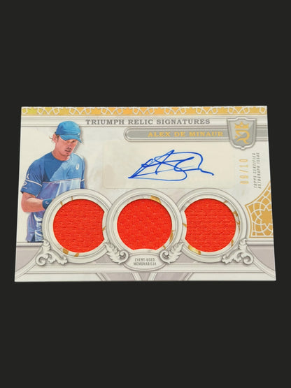 2024 Topps Royalty Gold Triumph Relic Signatures 09/10 Alex de Minaur
