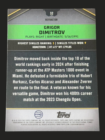 2024 Topps Graphite Refractor Grigor Dimitrov