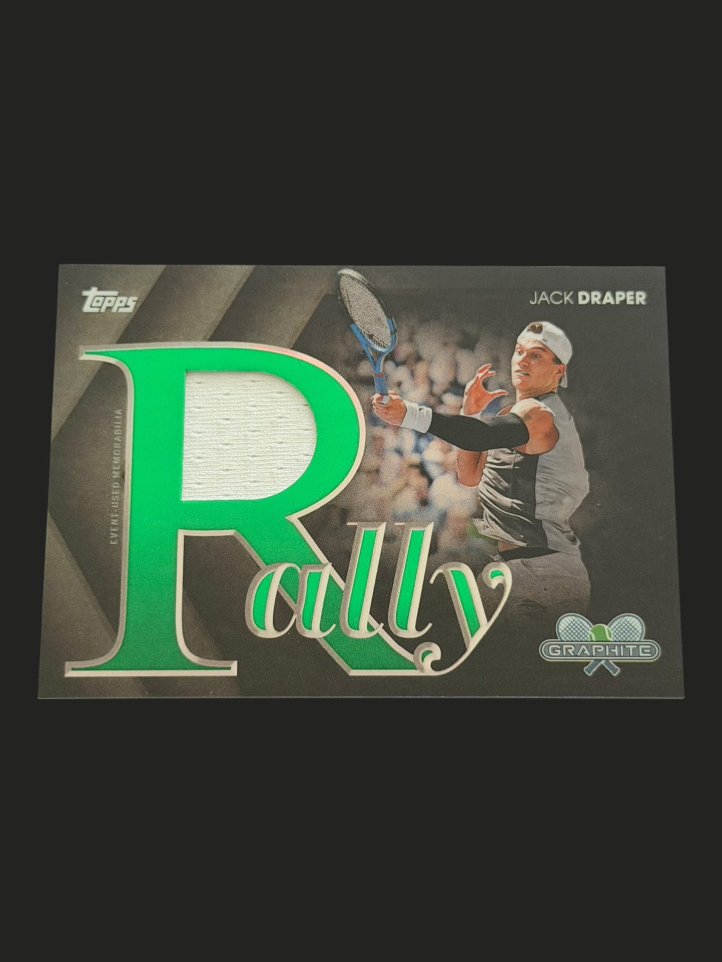 2026 Topps Graphite Rally Green Relic 68/75 Jack Draper